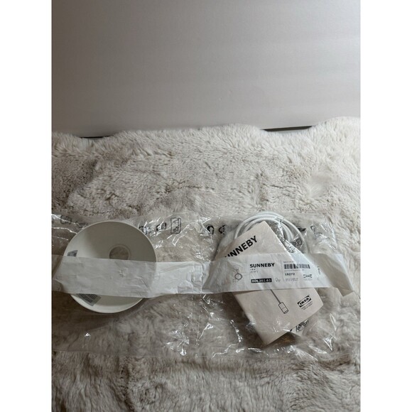 Ikea SUNNEBY Cord set, white textile, for Pendant Lamp 5 ' 11 " BRAND NEW - Picture 3 of 5